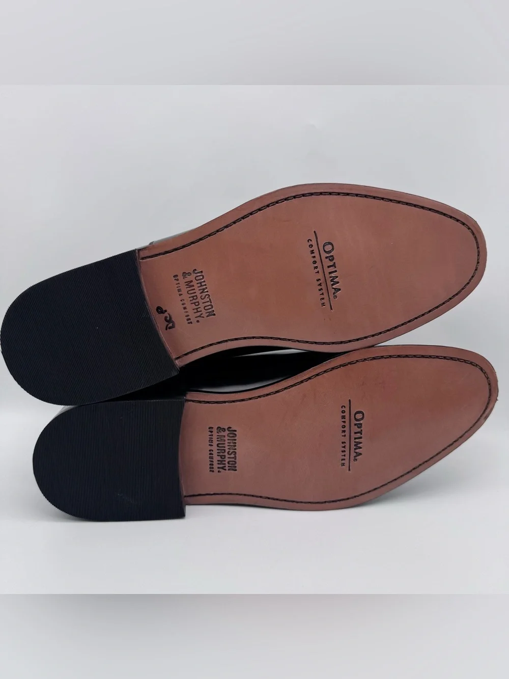 Johnston & Murphy Melton Cap Toe Oxford Black Leather Men Size 10.5 D Dress Shoe